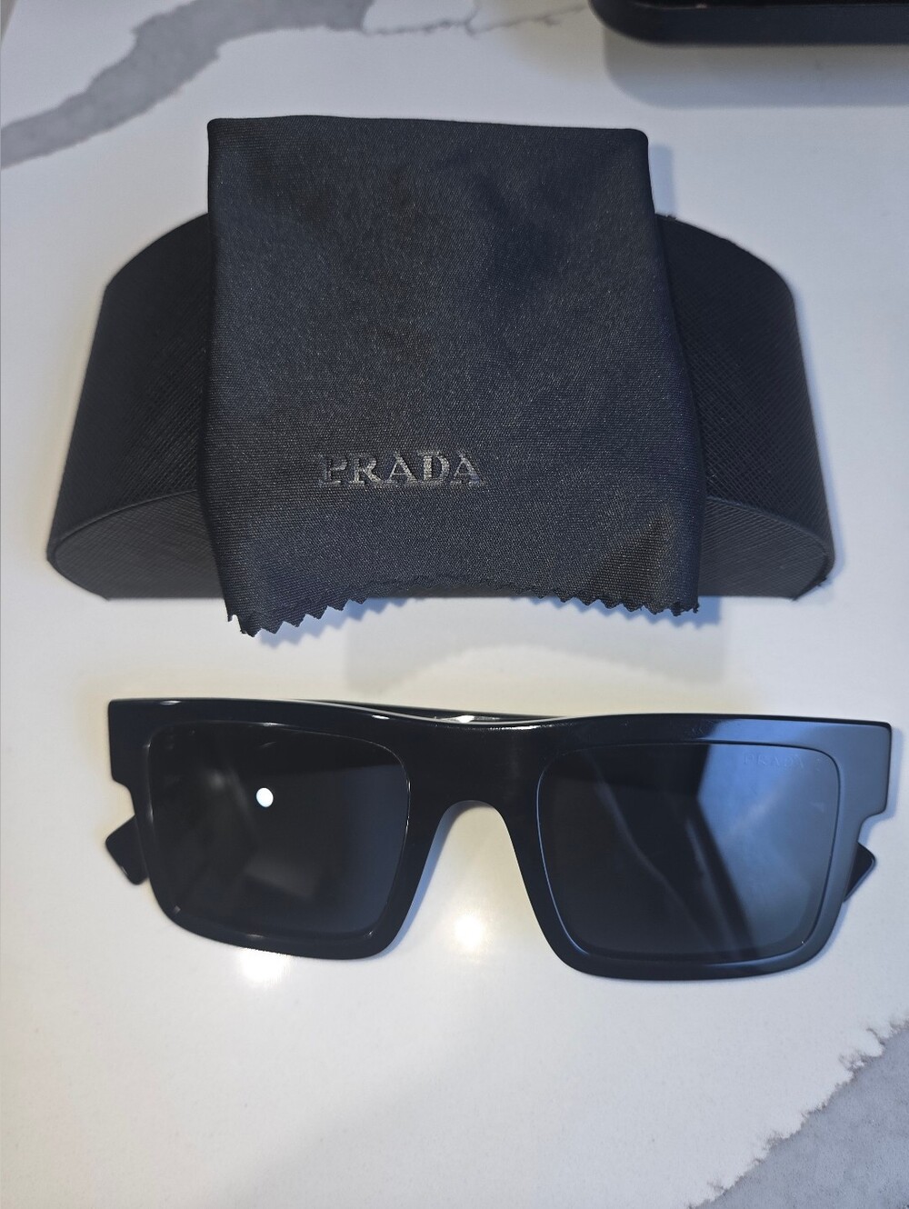 Prada Black Oversized Rectangular Women’s Sunglasses